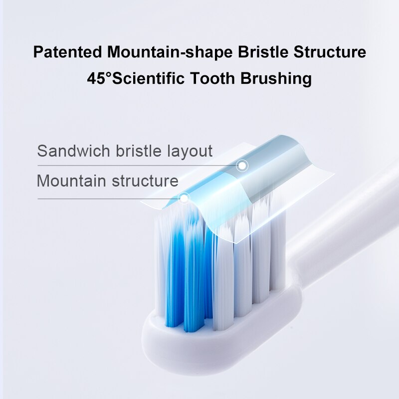 4Pcs Youpin Dr. Bei Elektrische Tandenborstel Heads Vervangbare Opzetborstels Gevoelige/Cleanning Tandenborstel Hoofd