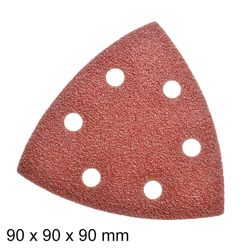 100PCS Driehoekige Schuurschijf 90mm Delta Sander Klittenband Schuurpapier Schuurmiddelen voor Schuren Grit 40-400