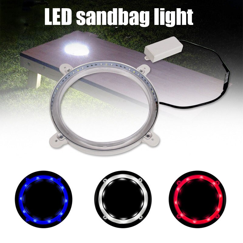 Cornhole board led nattlys corn hole bean bag toss game lyssett utendørs gårdsplass dtt 88