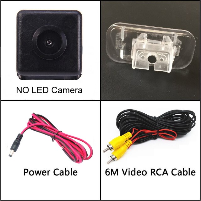 Yazh hd ccd achteruitrijcamera voor mercedes-benz a-  w245 w169 radio achteruitrijcamera, waterdichte nachtzichtcamera: Geen led