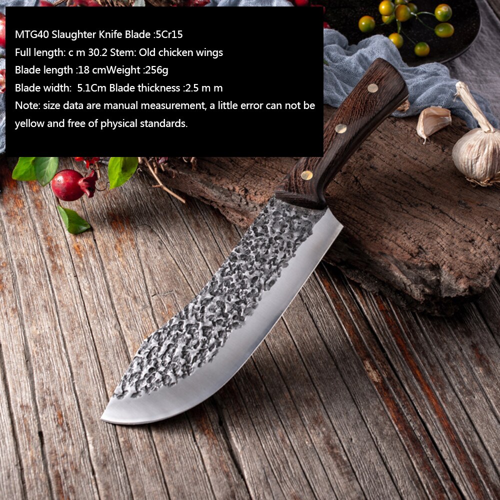 Forged Boning Knife Handmade Kitchen Knife Set Stainless Steel Fishing Butcher Meat Fish Sushi Knife Fruit Vegetables Knives: Gyuto Knife