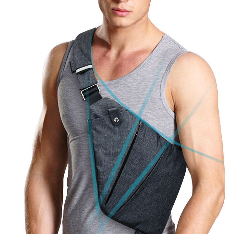 Mænd sportstasker bryst gym taske kompakt enkelt skulder pakke herre retro crossbody sling fitness anti tyveri sac de sport  xa503wa