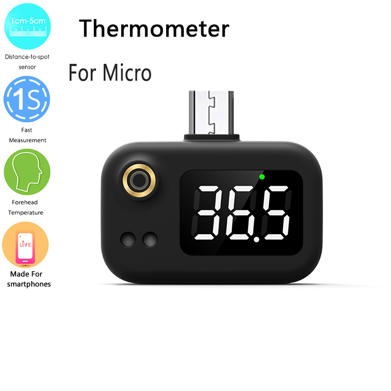 Usb Smart Thermometer Usb Intelligente Thermometer Draagbare Mini Mobiele Telefoon Thermometer Non-Contact Type Infrarood Usb Thermomet