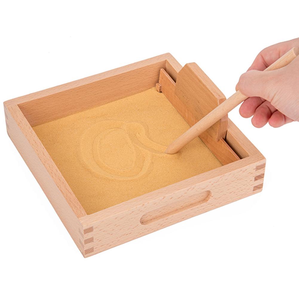 Letter Formation Sand Tray with Wooden Pen Alphabet Number Learning Kids Toy