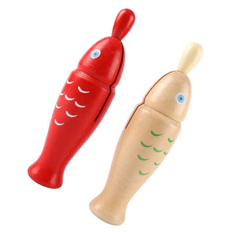 2 Pcs Wooden Fish Toys Percussion Instrument Music... – Vicedeal