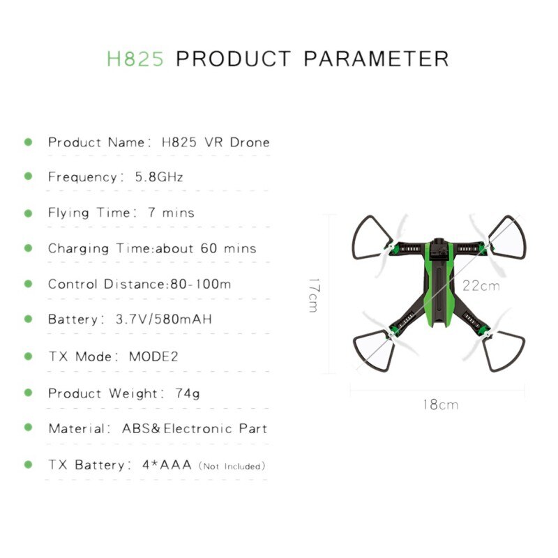 5.8 ghz traverser maskine laveffekt fjernalarm krydser stærk hastighed vr drone forklæde  v1