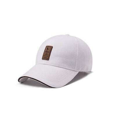 BING YUAN HAO XUAN 8 Color Adjustable Baseball Cap Men Casual Leisure Hats Solid Color Fall Snapback Summer Hat: white