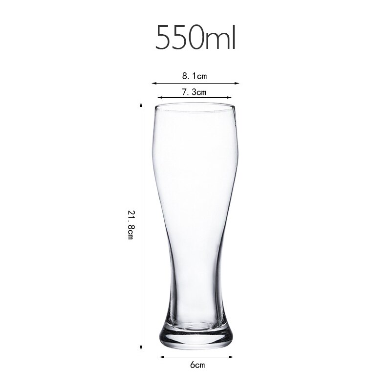 Bierpullen wijnbekers koele drank high beer glazen vers sap cola cocktail whiskyglas: Duidelijk 550ml