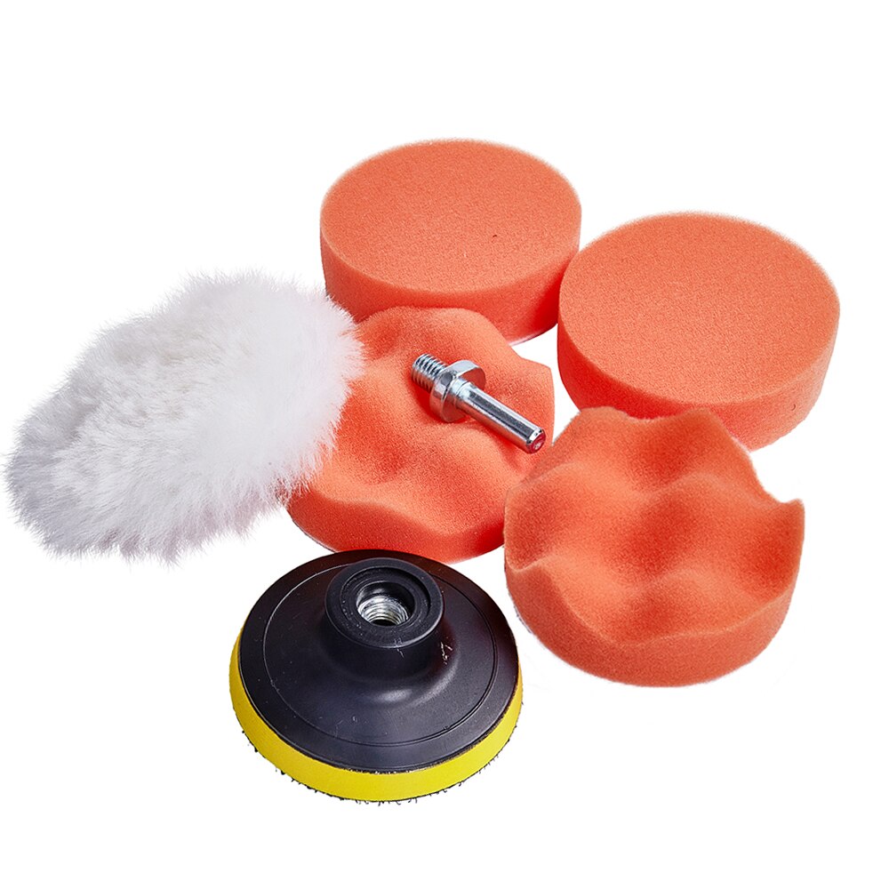 7pcs Car Polishing Pad Kit 3 inch For Car polish Tool Buffer Pad Set Waxing Buffing Pad Drill Set