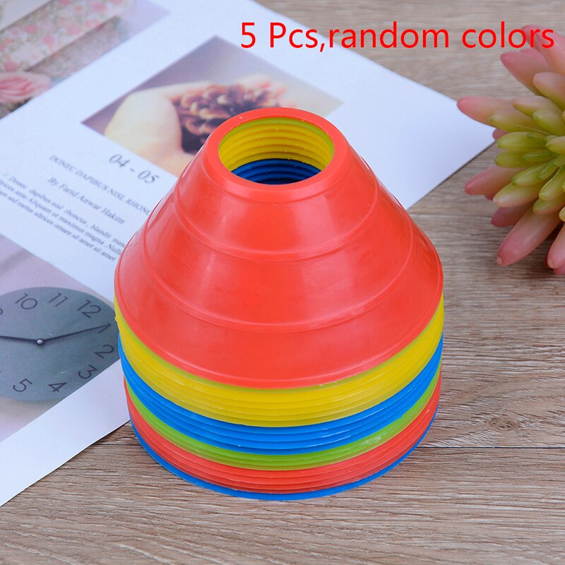 TOGEVAL Lot De 5 Disques De Marquage Entraînement Football – Marqueurs Colorés PVC 15,5 Cm, Idéal Agilité, Coaching, Entraînement Jeunes Et Adultes