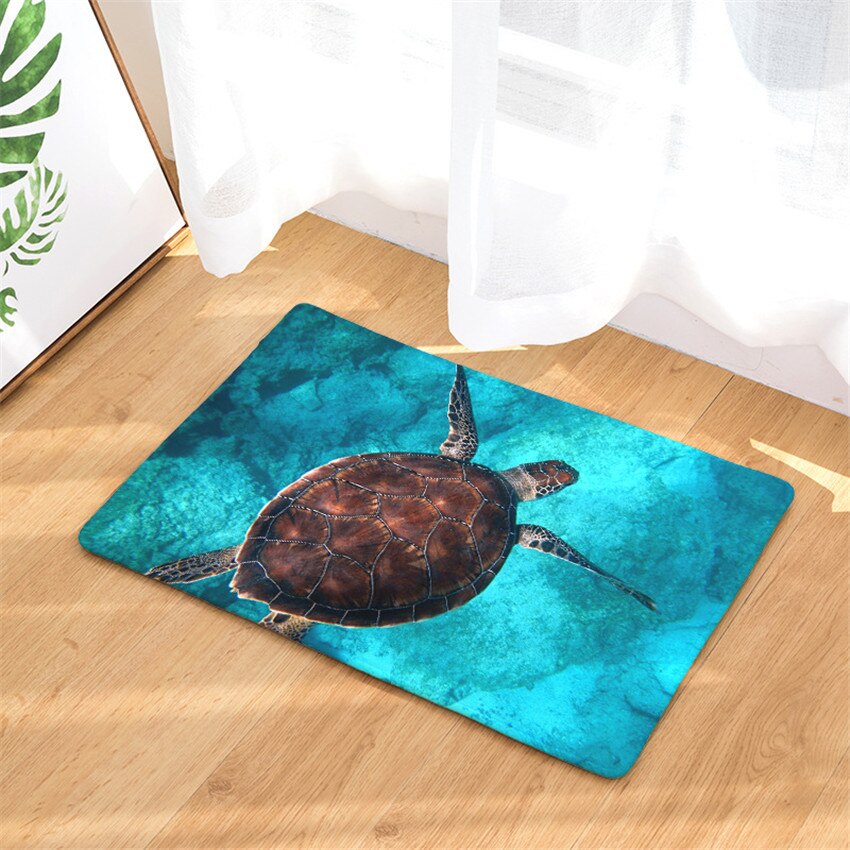 1Pc 40X60Cm Sea Turtle Home Badmat Antislip Badkamer Tapijt Zachte Mat Keuken Wc floor Decor Kerst: 7
