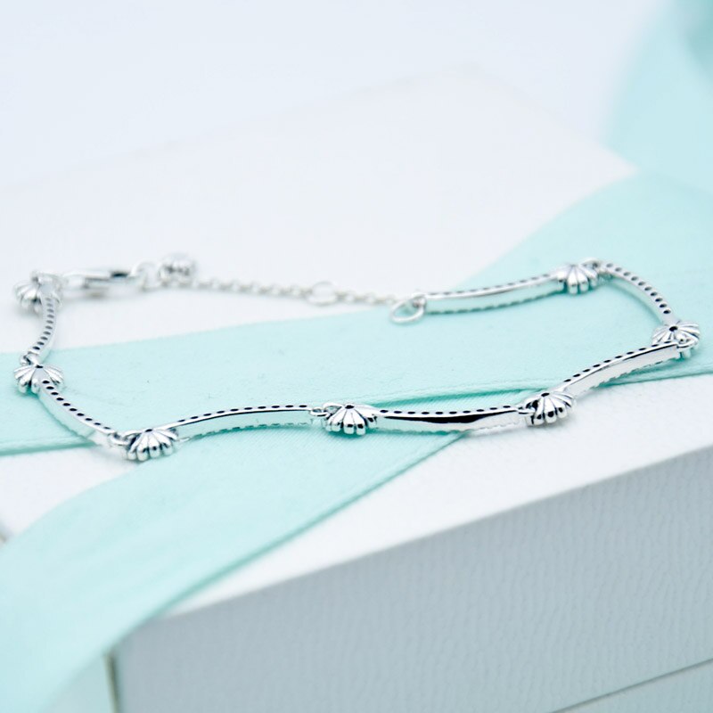 Nuovo 925 Braccialetto in Argento sterlina Scintillante Del Fiore della Margherita con Il Cristallo Del Braccialetto Del Braccialetto Misura Delle Donne del Branello di Fascino del Fai Da Te Gioielli in Europa