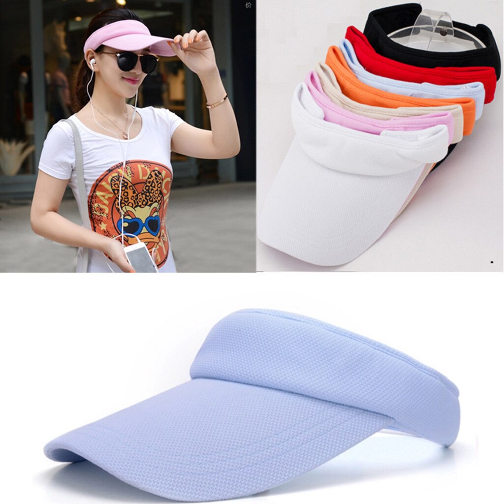 Women Running Tennis Caps Outdoor Sport Running Baseball Golf Mesh sun Hat Men Quick-drying Summer Visor Cap Empty hat A30621