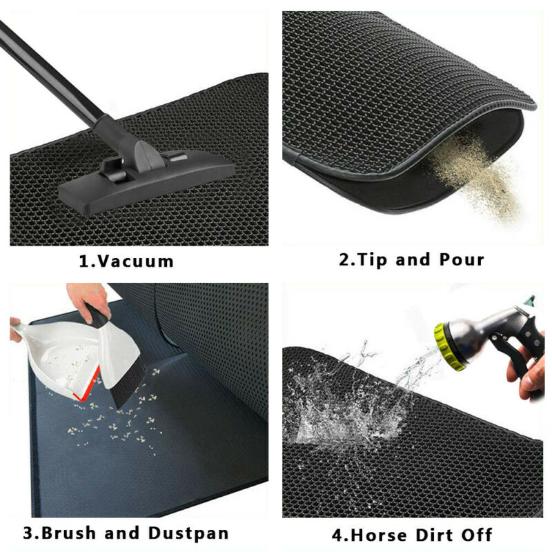 Cat Litter Trapping Mat Double Layer Honeycomb Foldable Tray Trap Pad AU