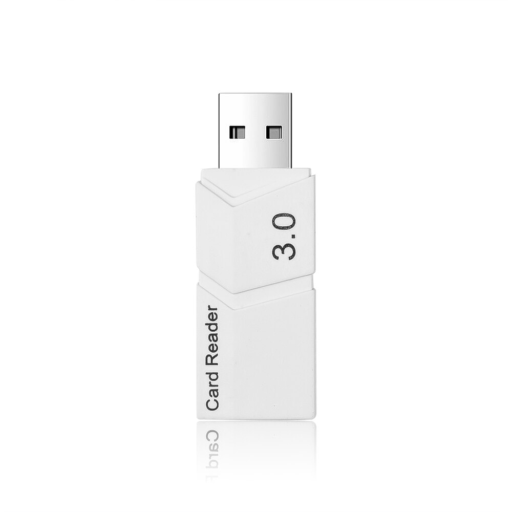 USB Adapter USB Kaartlezer Voor TF Micro SD Adapter Converter Smart High Speed USB 3.0 Memory Card Reader Kit voor Windows Mac: WHITE