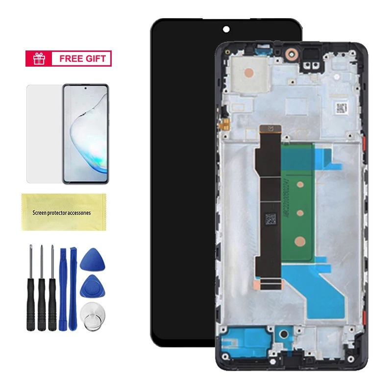 Pantalla para Xiaomi Redmi Note 12 Pro+ / 12 Pro Plus pantalla Lcd Digitalizador de pantalla táctil con marco para Xiaomi Redmi Note 12 Pro 5G: Azul