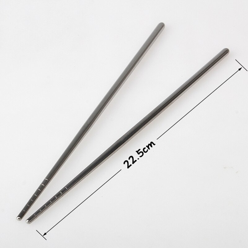 Stainless Steel Chopsticks Set Chinese Metal Non-slip Steel Chopstick Kit Portable Reusable Food Sushi Sticks Home Kitchen Tools