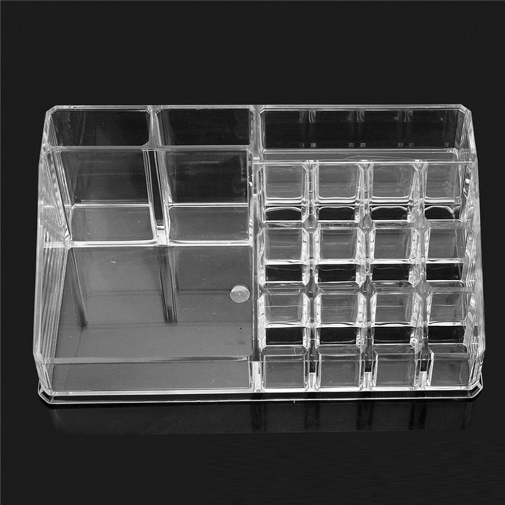 Transparante Meerdere Grid Acryl Make Organizer Opbergdozen Make Up Organizer Lipstick Houder Sieraden Doos Display Stand Box