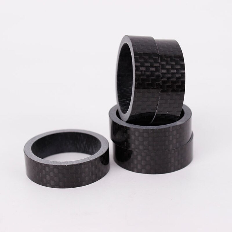 Full Carbon Fiber Road Bike Fork Headset Spacer mtb Bicycle Stem Washer Spacer 1 1/8" 10MM 3K matte Bicycle parts