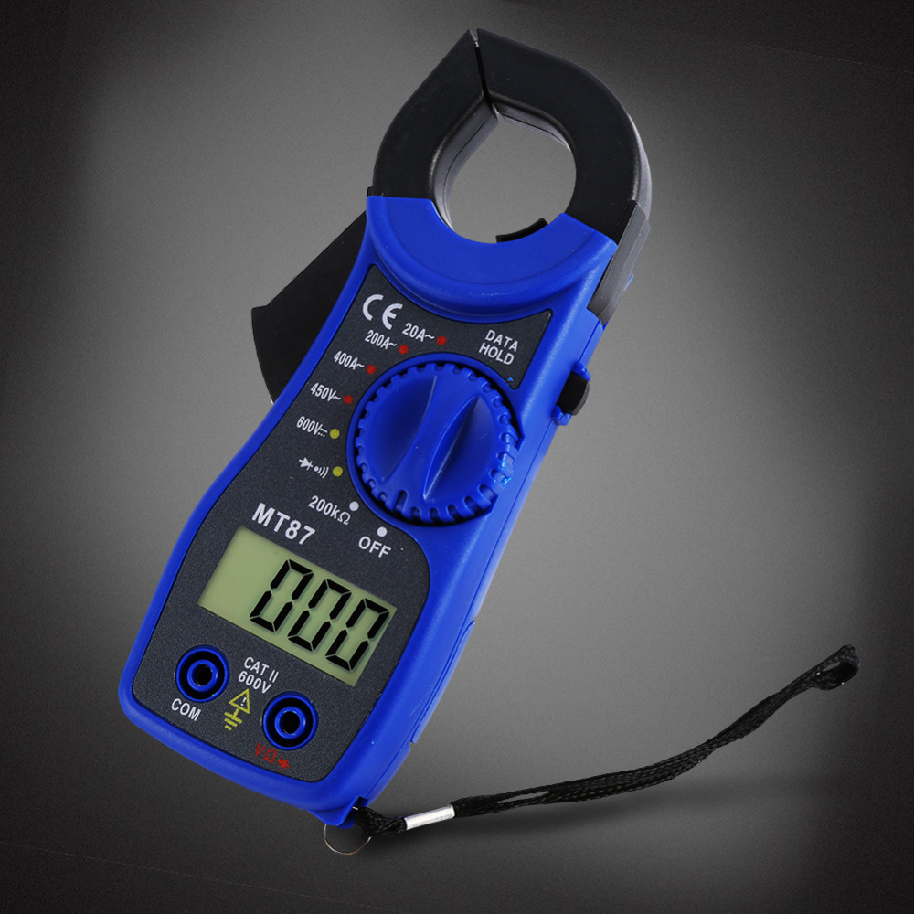 MT87 Multimeter Digital LCD 400A AC/DC Clamp Meter Current Clamp Pincers Tester Meter Ohm Current Voltage Tester Tools