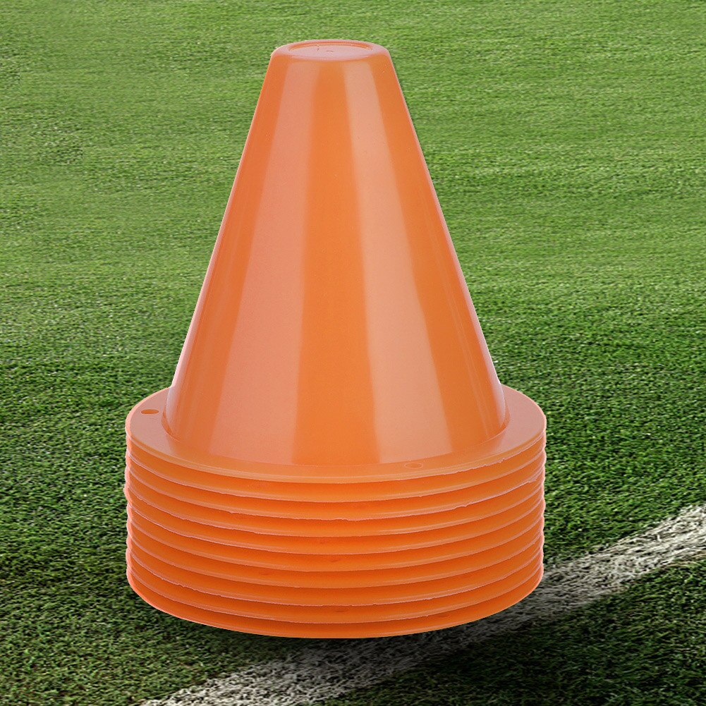 10 st 8.5cm plast bärbara fotbollstillbehör fotboll träning kon fotboll barriärer markör hållare tillbehör