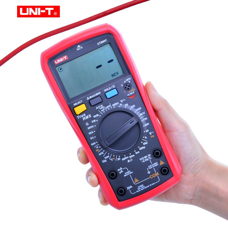 UNI-T UNI T Digital Multimeter True RMS UT890C UT890D + Handbuch Palette AC DC Frequenz Kapazität Temperatur Tester Hintergrundbeleuchtung