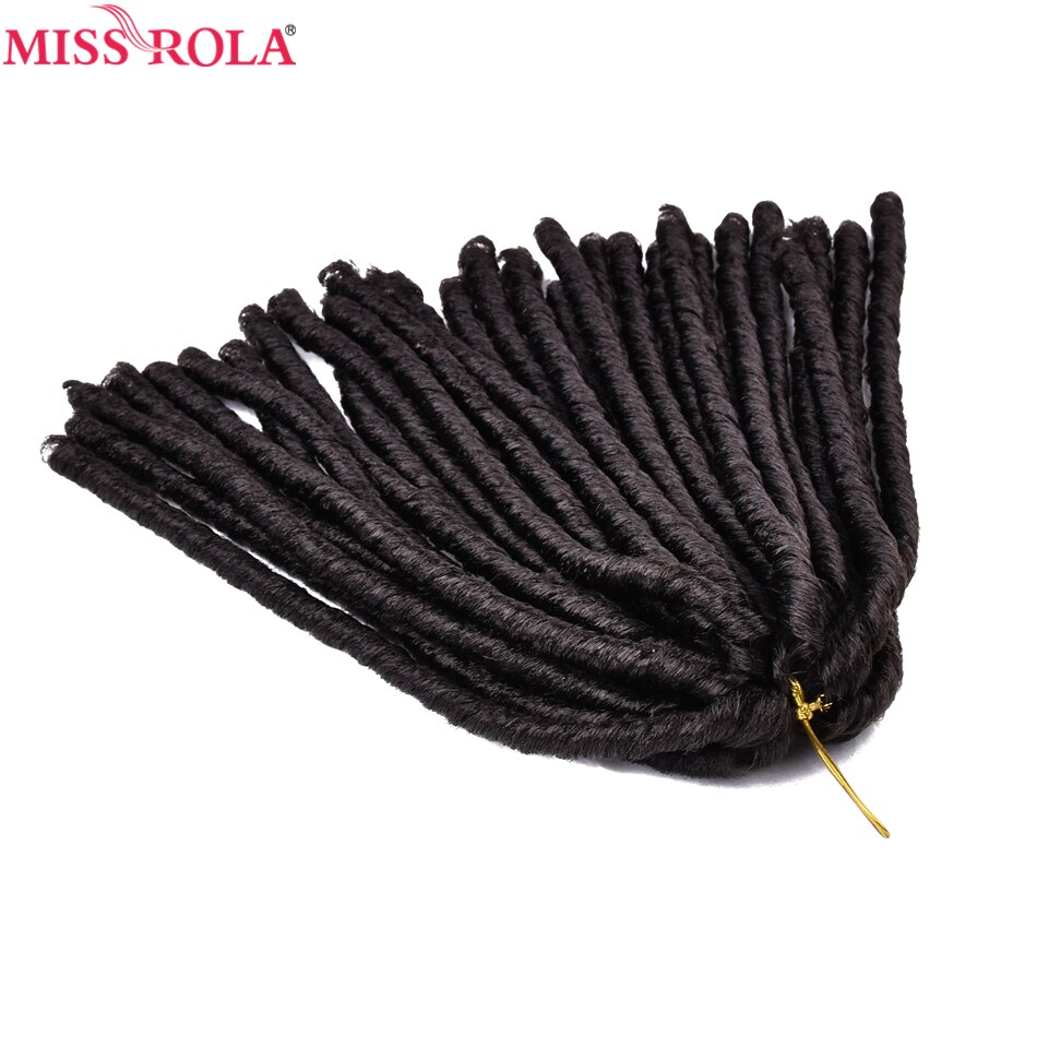 Miss Rola – tresses synthétiques bouclées au Crochet, cheveux Kanekalon doux, 1B #15 racines/paquet, basse température, 75g, 13.5 pouces
