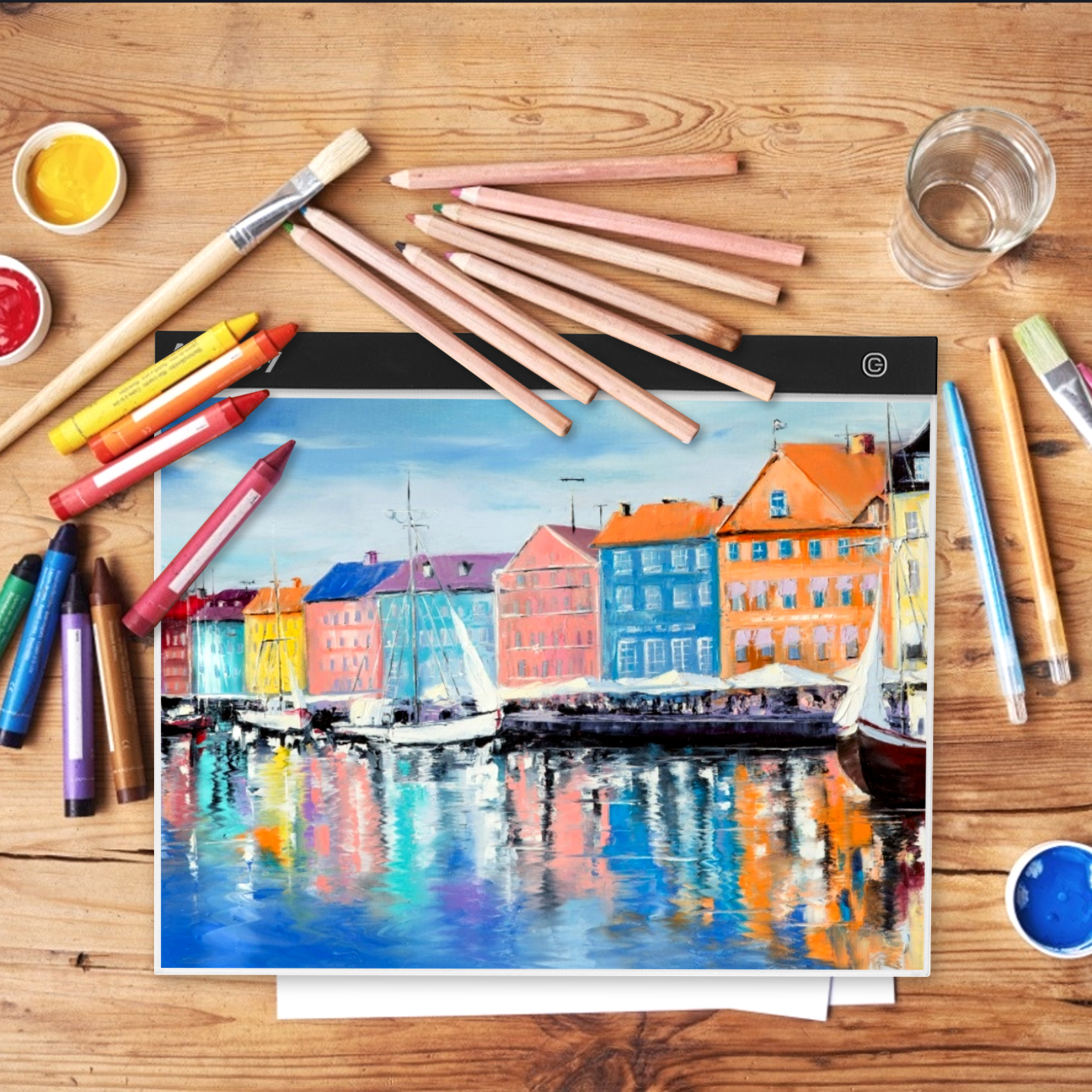 LED A3 Light Panel Graphic Tablet Light Pad Digital Tablet Copyboard 3-level Dimmable Brightness Copyboard for Tracing Drawing