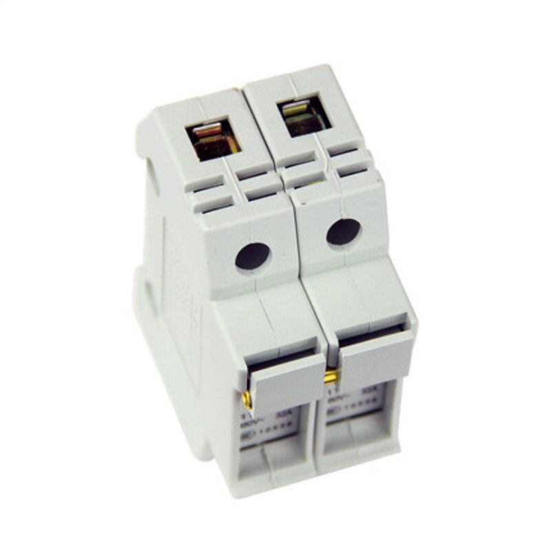 Base Fuse Holder 2P RT18-32X 35mm DIN rail mount Suitable for 10x38mm cylindrical cap and ceramics Fuse