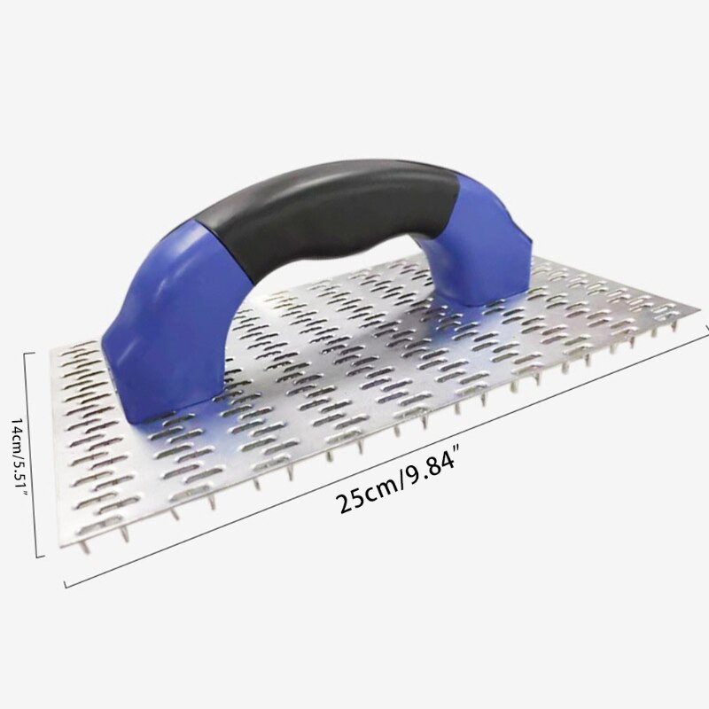 Practical Wall Brushing Trowel Wall Cleaning Rubbing Nail Board with Handle Thickening Rough Scraper Cement Putty Tool