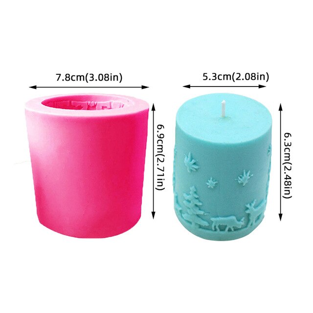 3D Siliconen Zeep Mal Kerstboom Elanden Sneeuw Mallen Fondant Taart Decoreren Gereedschappen Chocolade Candy Bakvorm Klei Ambachten: Style 2