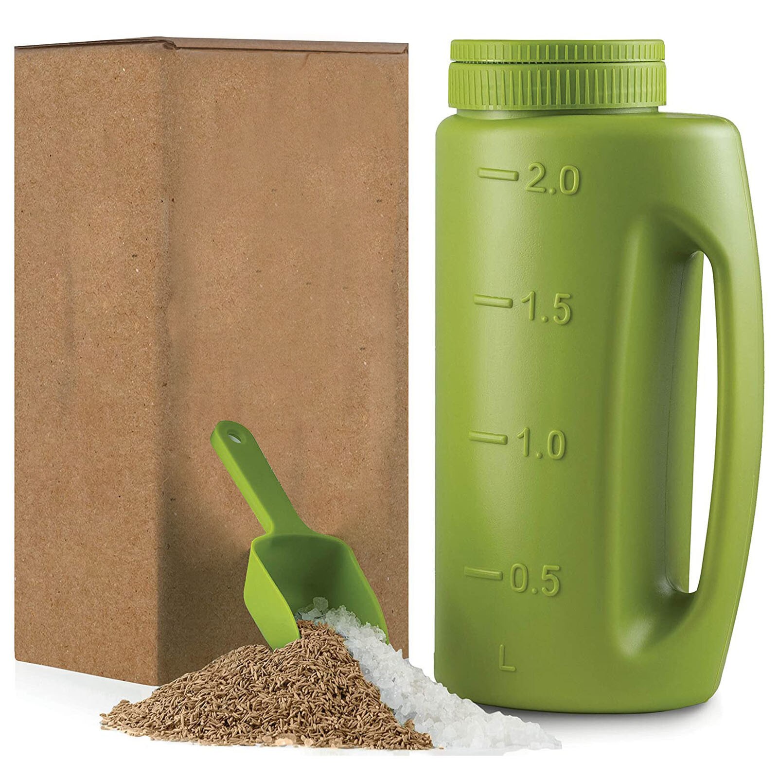 40# Handheld Spreader Adjustable Hole Size Lawn Fertilizer For Seed Salt Fertilizer Pot Fertilizer Bottle Sprinkler Salt Shaker