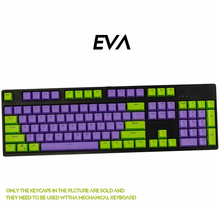 104-tasten Pbt Tastenkappen Doppel Schuss Transluzenten Tastenkappen OEM Profil Für Cherry MX Schalter Mechanische Tastatur: EVA