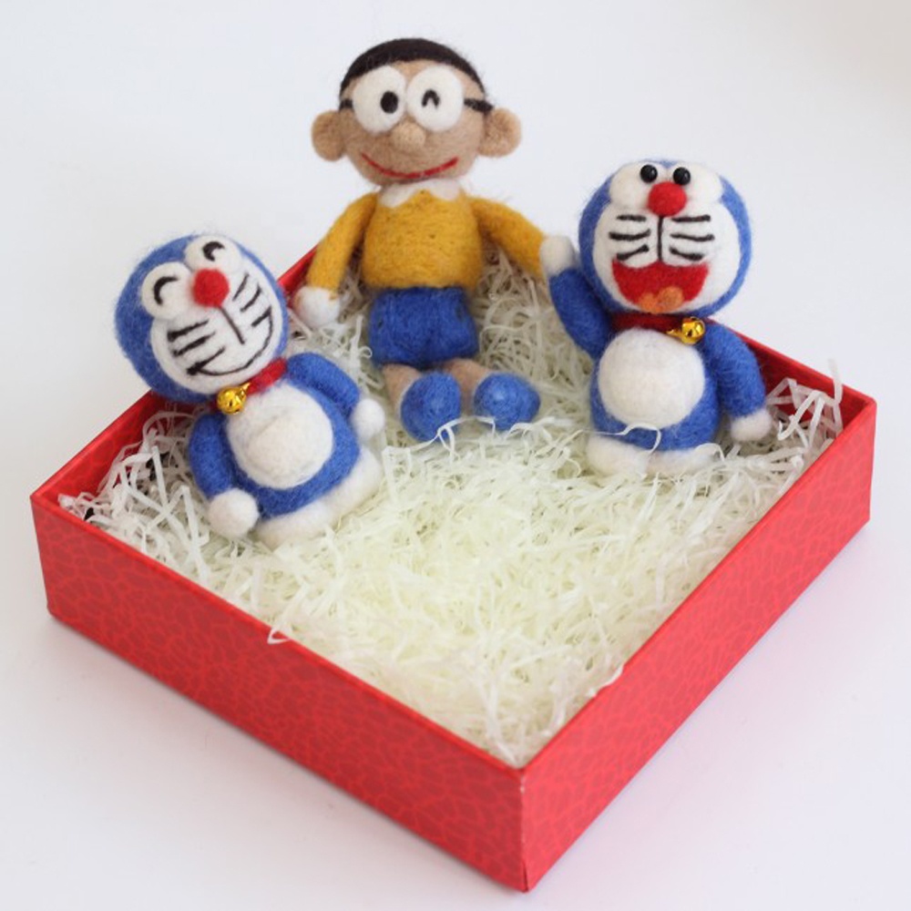 Full Set of Wool Needle Felting Kits Craft DIY Animals Fruits Dog Cat Handmade Non Finished Materials for Beginners Adults