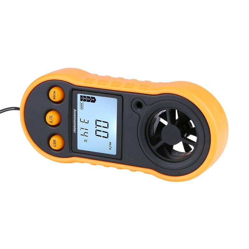 Digitale Lcd Cfm/Cmm Thermo Anemometer Infrarood Thermometer Voor Wind Gauge Meter