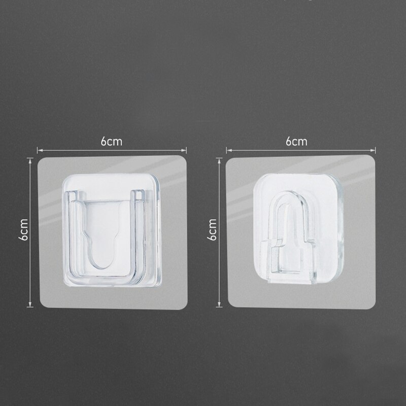 10/5/2 paires Double face adhésif mur crochets prise prise support ventouse ventouse Transparent mur cintre pour cuisine salle de bain