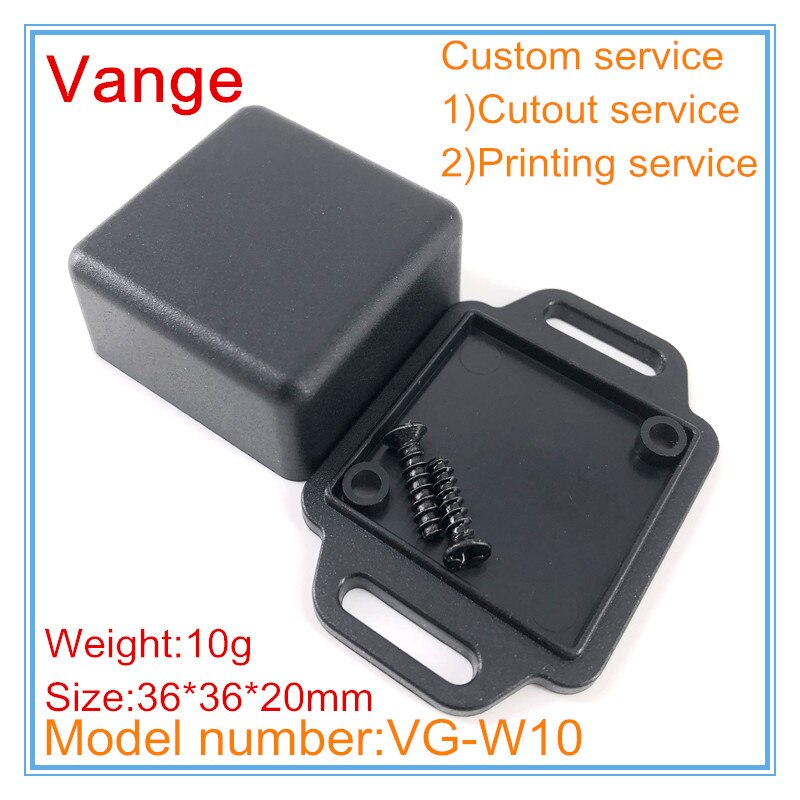 2pcs/lot mold made small plastic boxes IP54 ABS wall mounted plastic enclosures case for electronics project 36*36*20mm