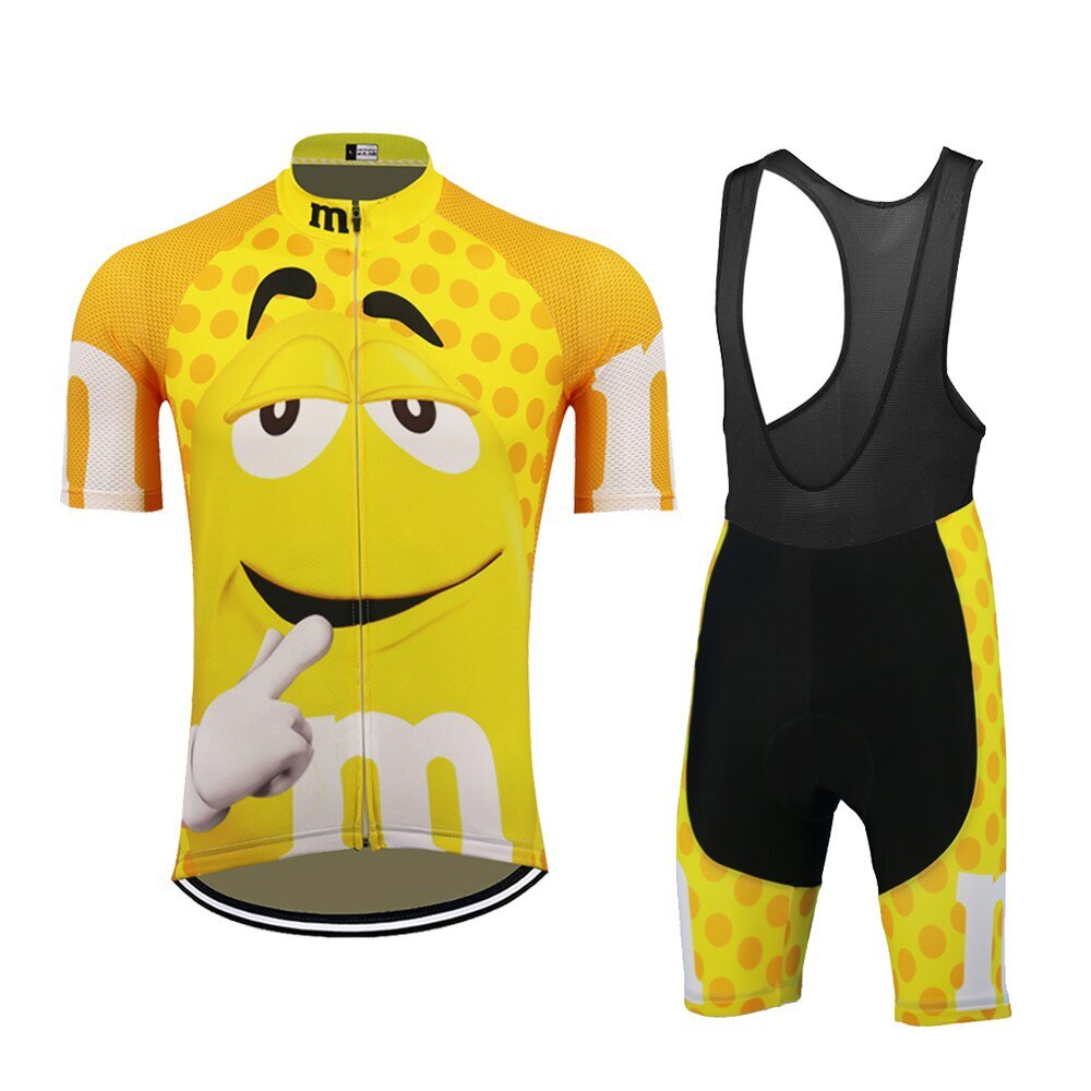 Camiseta de ciclismo con dibujos animados para hombre, ropa de secado rápido para bicicleta de montaña, conjuntos de Gel, manga corta: Sets 2 / 4XL