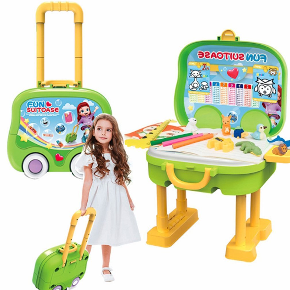 Children's Intelligence Multifunctional Trunk Cultivation Of Cognitive Ability Early Learning Desk Toy Paint Tools Gif DIY Toys
