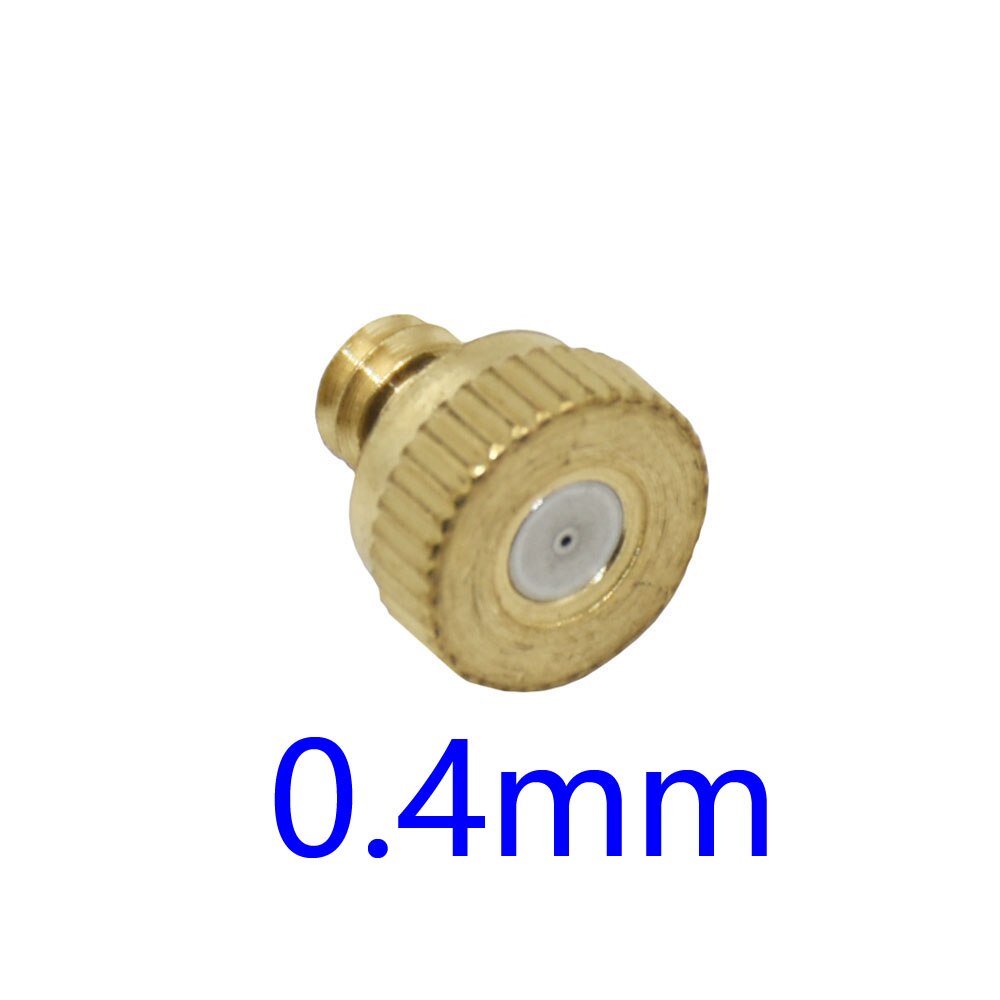 0.2/0.3/0.4/0.5/0.6mm dysze rozpylające z gwintem 3/16 cala dysze przeciwmgielne trójnik dla systemu chłodzenia mgłą patio układ chłodzenia na zewnątrz 5 sztuk: 0.4mm