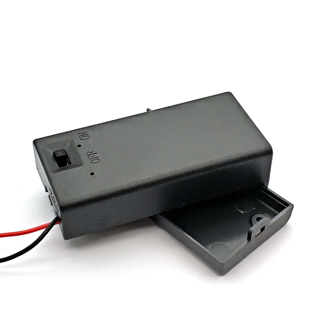 9-Volt-Box-Pack Power Toggle Schwarzer 9-V-Batteriehalter mit EIN/AUS-Schalter: Blau