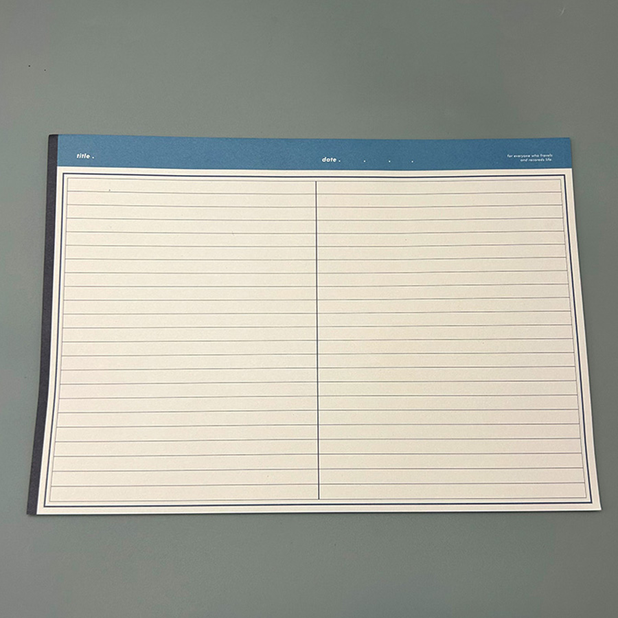 1 stuk schrijfboekje voor studenten, gevoerd/leeg notitieboekje, afneembaar notitieboekje voor studenten, notitieboekje van 30 pagina's - Kantoor: Blauw