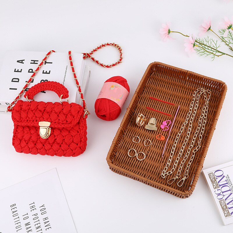 DIY Material Package Handwoven Handmade Crochet Shoulder Messenger Bag Best for Girlfriend: B2