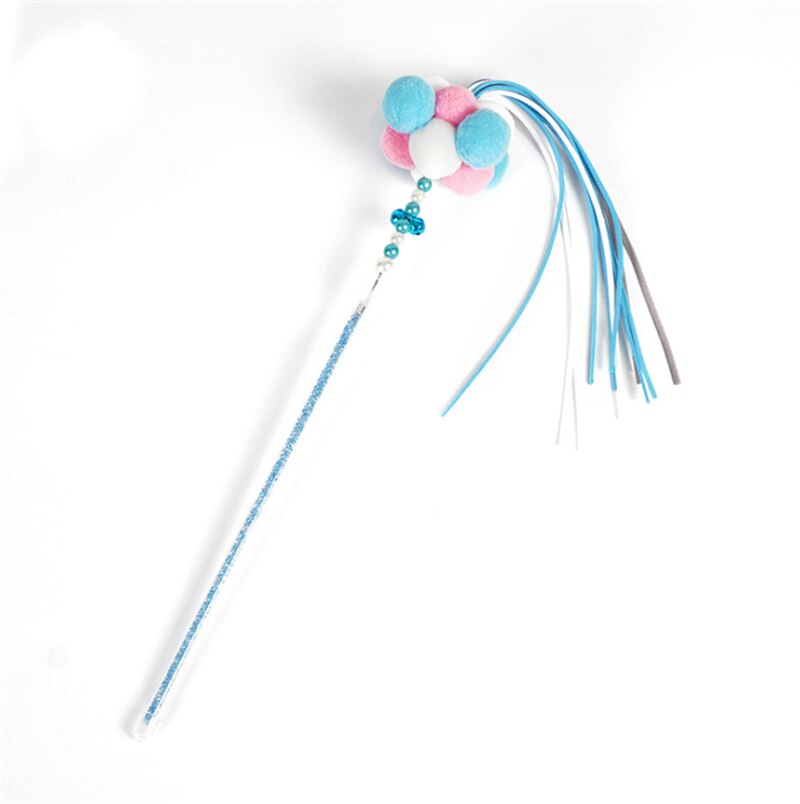 1Pc Kat Interactieve Speelgoed Stok Veer Wand Met Kleine Bell Muis Kooi Speelgoed Plastic Kunstmatige Kleurrijke Kat Teaser Speelgoed levert: 2