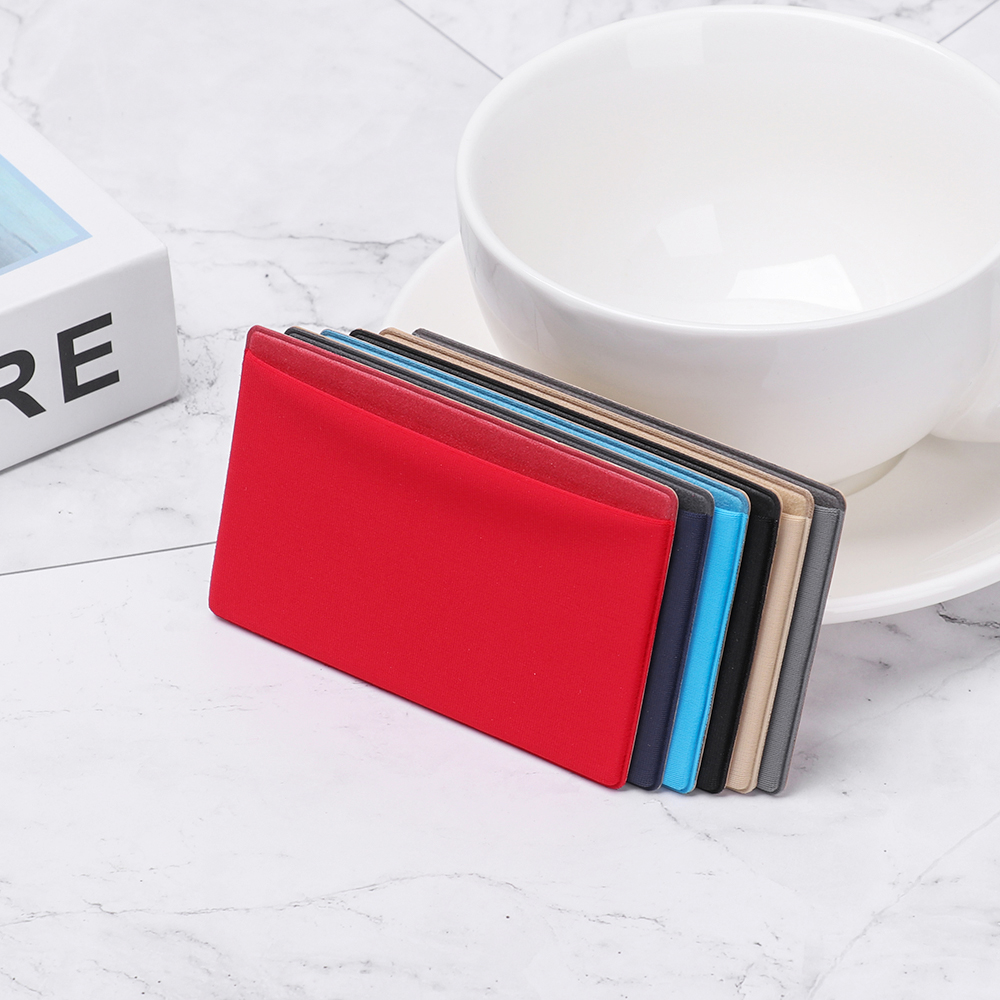 Elástico elástico adhesivo teléfono celular ID titular de la tarjeta de crédito mujeres hombres pegatina bolsillo cartera funda tarjetero para Teléfono Celular