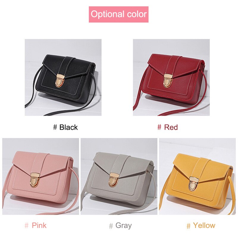 Vrouwen Crossbody Gesp Zakken Vrouwelijke Kleine Effen Kleur Messenger Schoudertas C66