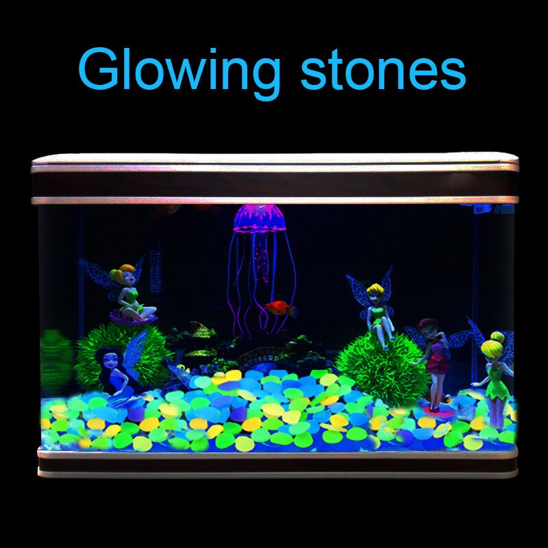 50PCS Glow in Dark Stones Luminous Garden Road Decor Luminous toys Fish Tank Decoration Pebble Rocks Aquarium Toys