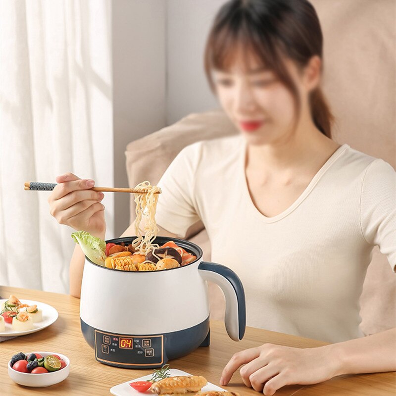 Multicooker-olla eléctrica antiadherente para el hogar, olla arrocera pequeña de 1.7L, electrodomésticos de cocina para 1 o 2 personas