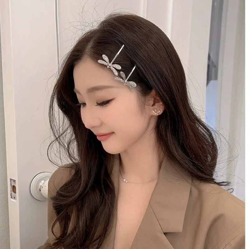 1/2pcs Dragonfly Hairpin Barrettes Retro Exquisite Silver Cartoon Insect Hair Clip Bobby Pin Grip Headwear Accessories