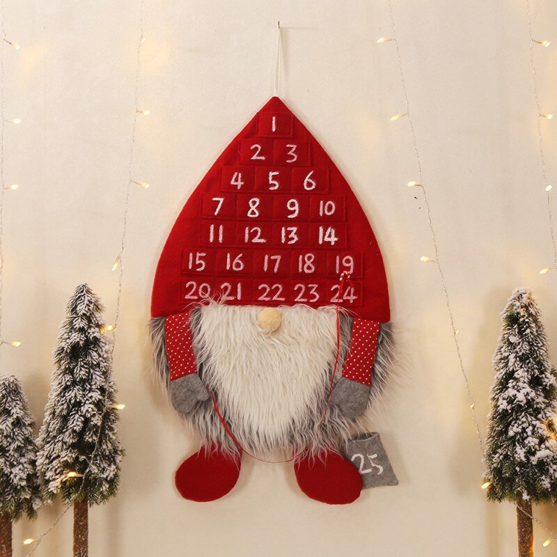 Kerstfeest huisdecoratie bos kerstman kalender huis woonkamer wanddecoratie deur feest hanger 1